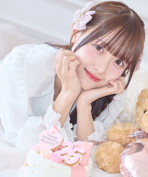 ROJITA（ロジータ）の「シフォンリボンクリップセット（バレッタ/ヘアクリップ・レディース・ブラック/ピンク・FREE）」の12枚目の写真