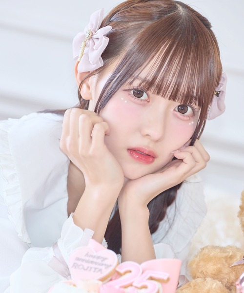 ROJITA（ロジータ）の「シフォンリボンクリップセット（バレッタ/ヘアクリップ・レディース・ブラック/ピンク・FREE）」の13枚目の写真