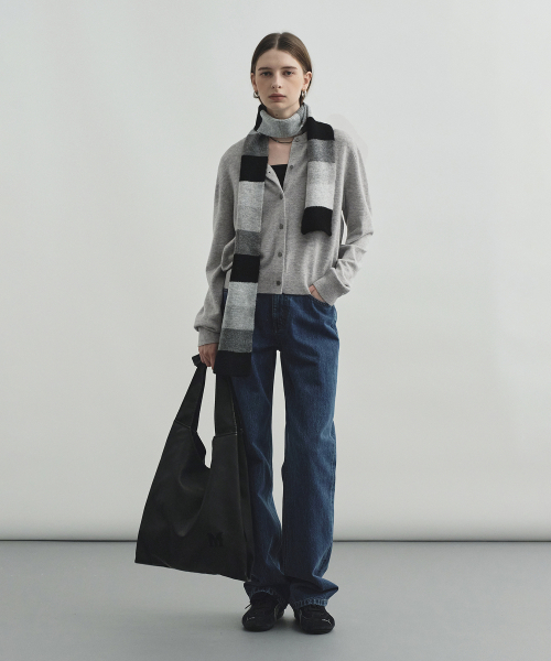 MONGDOL（モンドル）の「ウールカシミヤラウンドネックカーディガングレーMDCD026GRAY（カーディガン/ボレロ・レディース・その他・MEDIUM/SMALL）」の6枚目の写真