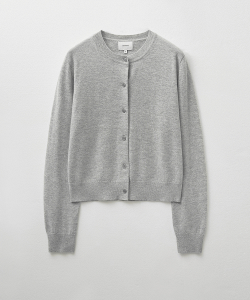 MONGDOL（モンドル）の「ウールカシミヤラウンドネックカーディガングレーMDCD026GRAY（カーディガン/ボレロ・レディース・その他・MEDIUM/SMALL）」の7枚目の写真