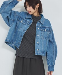 abahouse mavie（アバハウスマヴィ）の「【オリジナル】デニムショートジャケット/バルーン袖/長袖/羽織/春服（デニムジャケット）」