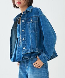 abahouse mavie（アバハウスマヴィ）の「【オリジナル】デニムショートジャケット/バルーン袖/長袖/羽織/春服（デニムジャケット）」