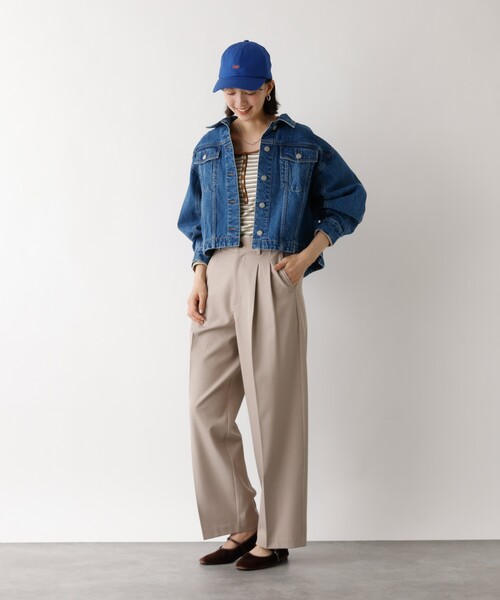 abahouse mavie（アバハウスマヴィ）の「【オリジナル】デニムショートジャケット/バルーン袖/長袖/羽織/春服（デニムジャケット・レディース・グレー/ライトブルー/サックスブルー・フリー）」の5枚目の写真