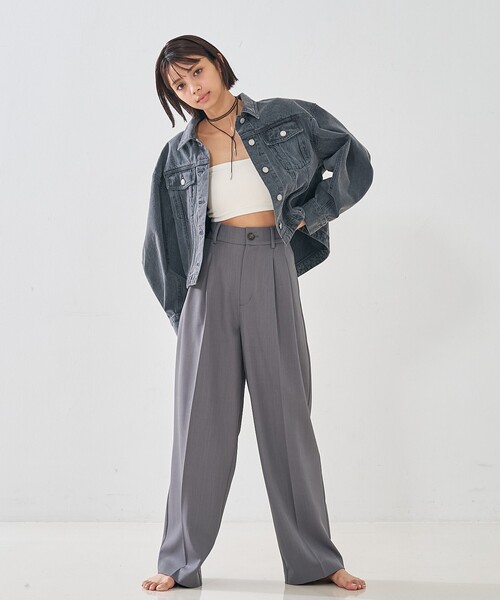 abahouse mavie（アバハウスマヴィ）の「【オリジナル】デニムショートジャケット/バルーン袖/長袖/羽織/春服（デニムジャケット・レディース・グレー/ライトブルー/サックスブルー・フリー）」の11枚目の写真