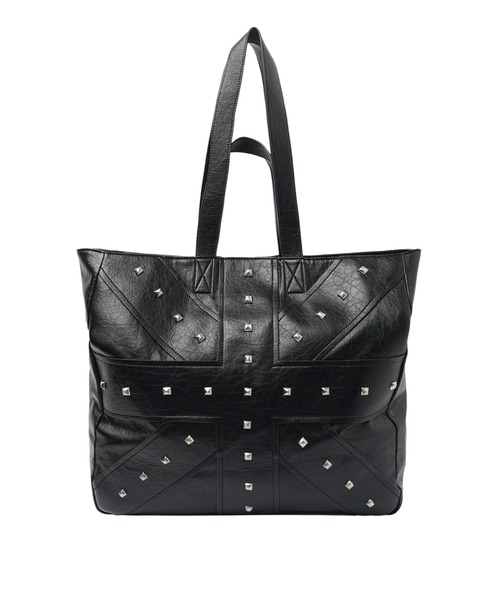 OY（オーワイ）の「『OY/オーワイ』CROSSLINE STUD TOTE BAG/クロスラインスタッズトートバッグ（トートバッグ・メンズ・ブラック・FREE）」の7枚目の写真