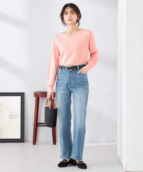 a.v.v(アーヴェヴェ)の「ストレートデニムパンツ(その他パンツ・レディース・ブルー/ライトグレー/ダークインディゴブルー・34/42/36/38/40)」の9枚目の写真