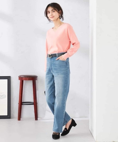 a.v.v(アーヴェヴェ)の「ストレートデニムパンツ(その他パンツ・レディース・ブルー/ライトグレー/ダークインディゴブルー・34/42/36/38/40)」の10枚目の写真