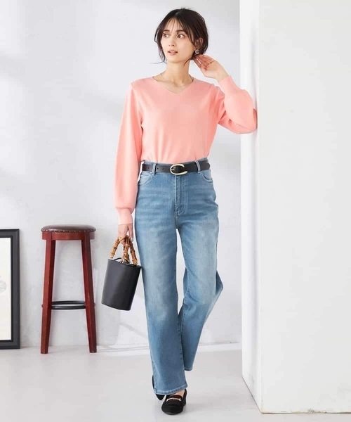 a.v.v(アーヴェヴェ)の「ストレートデニムパンツ(その他パンツ・レディース・ブルー/ライトグレー/ダークインディゴブルー・34/42/36/38/40)」の13枚目の写真