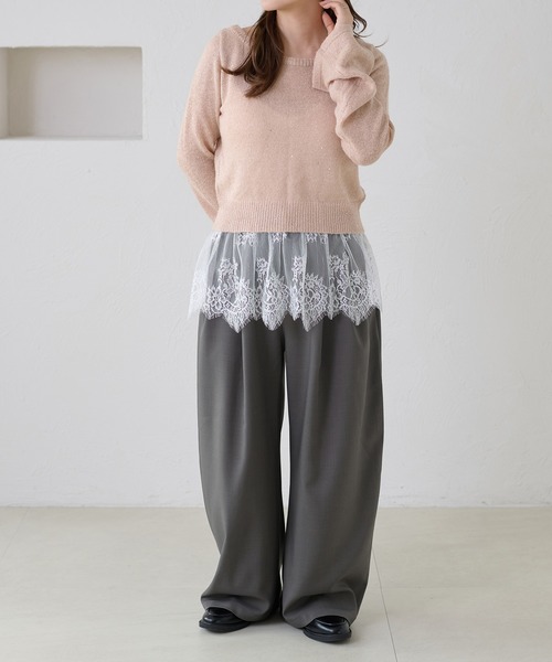 apres jour clair(アプレジュールクレア)の「【apres jour clair】カップ付きデザインレースキャミソール(キャミソール・レディース・オフホワイト・フリー)」の7枚目の写真