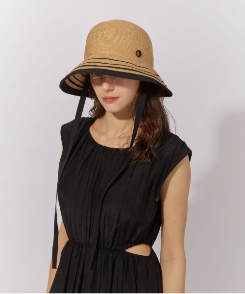 Chapeau d' O(シャポードオー)の「Chapeau d' O Lame Si_Border Hat / シャポードオー(ハット・レディース・ベージュ/ライトベージュ/ピンク・M/57.5cm)」の5枚目の写真