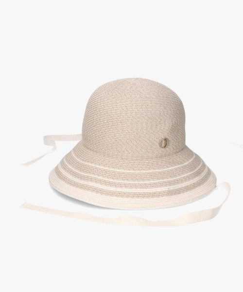 Chapeau d' O(シャポードオー)の「Chapeau d' O Lame Si_Border Hat / シャポードオー(ハット・レディース・ベージュ/ライトベージュ/ピンク・M/57.5cm)」の21枚目の写真