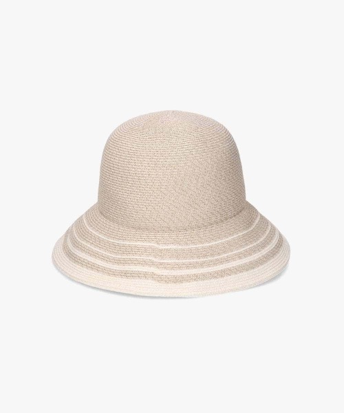 Chapeau d' O(シャポードオー)の「Chapeau d' O Lame Si_Border Hat / シャポードオー(ハット・レディース・ベージュ/ライトベージュ/ピンク・M/57.5cm)」の22枚目の写真