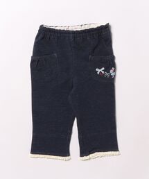 KP | デニム風ニットツイル 裾折り返しパンツ 7分丈(その他パンツ)