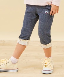 KP | デニム風ニットツイル 裾折り返しパンツ 7分丈(その他パンツ)