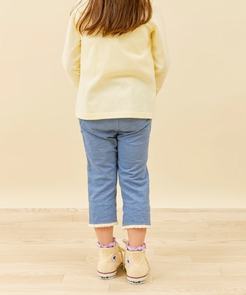 KP(ケーピー)の「デニム風ニットツイル 裾折り返しパンツ 7分丈(その他パンツ・キッズ・ネイビー/ラベンダー/ブルー・80cm/90cm/100cm/110cm/120cm/130cm/140cm/150cm/160cm)」の6枚目の写真