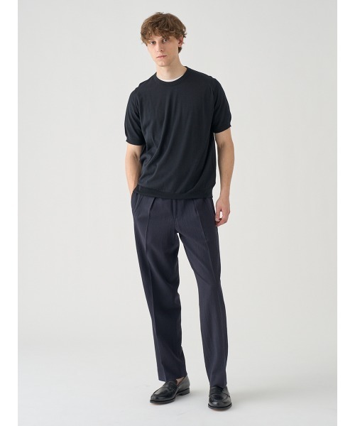 JOHN SMEDLEY(ジョンスメドレー)の「ウォッシュドウールホップサック テーパードトラウザー(その他パンツ・メンズ・ネイビー・2/3)」の5枚目の写真