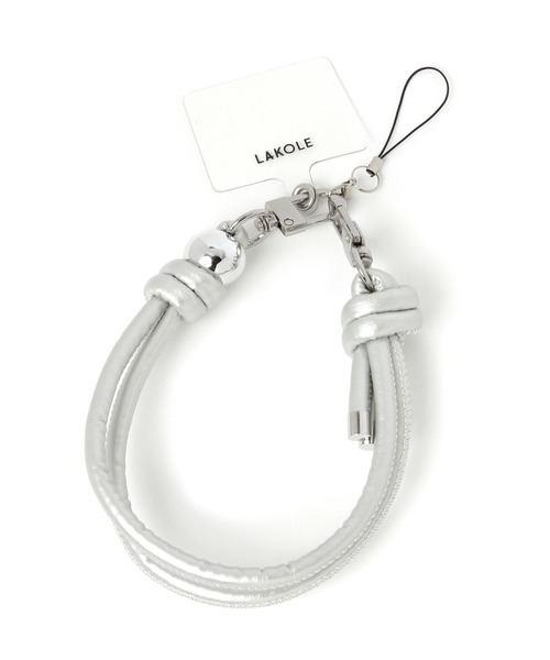 LAKOLE(ラコレ)の「シルバービーズハンドストラップ / 644825(スマホグッズ・レディース・ブラック/グレー/その他1・FREE)」の3枚目の写真