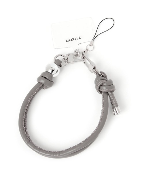 LAKOLE(ラコレ)の「シルバービーズハンドストラップ / 644825(スマホグッズ・レディース・ブラック/グレー/その他1・FREE)」の2枚目の写真