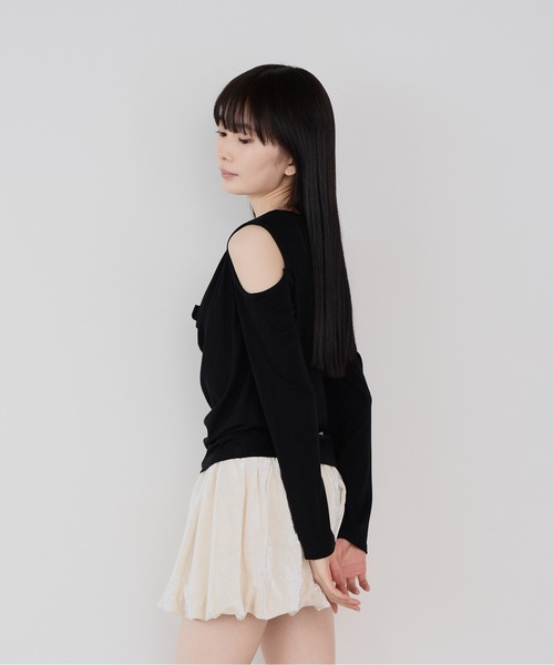 Siel(シエル)の「オープンショルダーカットソー(Tシャツ/カットソー・レディース・グレー/ホワイト/ブラック・FREE)」の18枚目の写真