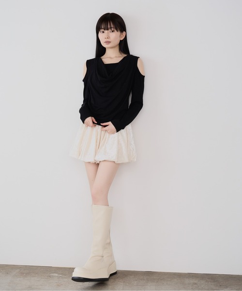 Siel(シエル)の「オープンショルダーカットソー(Tシャツ/カットソー・レディース・グレー/ホワイト/ブラック・FREE)」の20枚目の写真