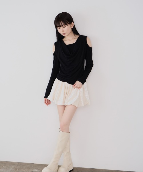 Siel(シエル)の「オープンショルダーカットソー(Tシャツ/カットソー・レディース・グレー/ホワイト/ブラック・FREE)」の21枚目の写真