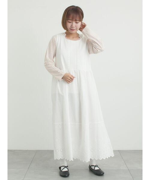 セール】【抗菌防臭】スカラップレースペチワンピース（ワンピース