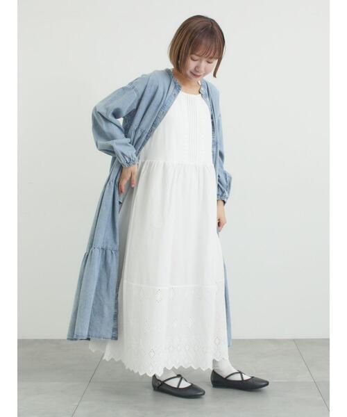 抗菌防臭】スカラップレースペチワンピース（ワンピース）｜Samansa