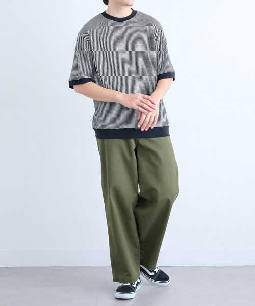 Healthknit(ヘルスニット)の「【Healthknit】26SS Basic Waffle Ribbed-Hem Crewneck S/S 633S(Tシャツ/カットソー・メンズ・ロイヤルブルー/ブラック系1/ブラック・M/XL/L)」の13枚目の写真