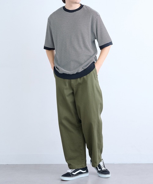 Healthknit(ヘルスニット)の「【Healthknit】26SS Basic Waffle Ribbed-Hem Crewneck S/S 633S(Tシャツ/カットソー・メンズ・ロイヤルブルー/ブラック系1/ブラック・M/XL/L)」の12枚目の写真