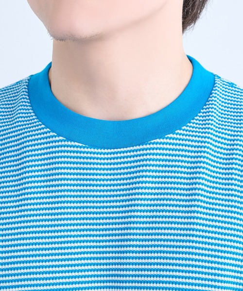 Healthknit(ヘルスニット)の「【Healthknit】26SS Basic Waffle Ribbed-Hem Crewneck S/S 633S(Tシャツ/カットソー・メンズ・ロイヤルブルー/ブラック系1/ブラック・M/XL/L)」の19枚目の写真