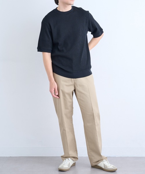 Healthknit(ヘルスニット)の「【Healthknit】26SS Basic Waffle Ribbed-Hem Crewneck S/S 633S(Tシャツ/カットソー・メンズ・ロイヤルブルー/ブラック系1/ブラック・M/XL/L)」の8枚目の写真
