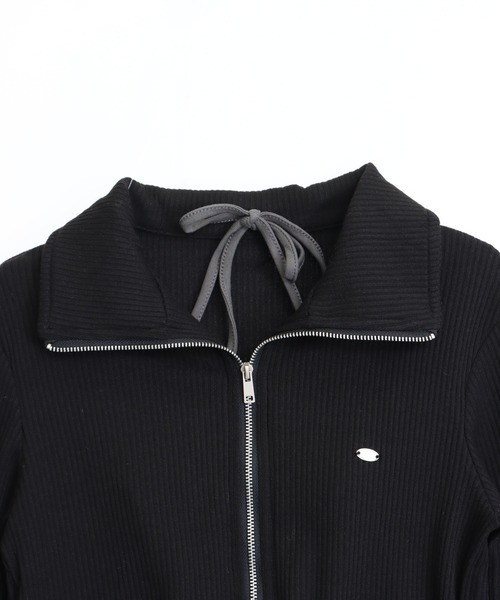 ANAP(アナップ)の「ホルターキャミ ドッキング Wジップ リブトップス(Tシャツ/カットソー・レディース・ホワイト/ブラック/ライトブルー・F)」の12枚目の写真