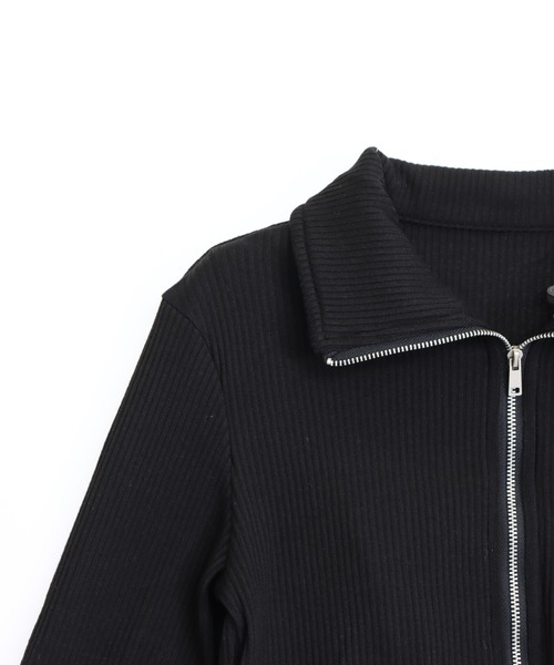 ANAP(アナップ)の「ホルターキャミ ドッキング Wジップ リブトップス(Tシャツ/カットソー・レディース・ホワイト/ブラック/ライトブルー・F)」の13枚目の写真