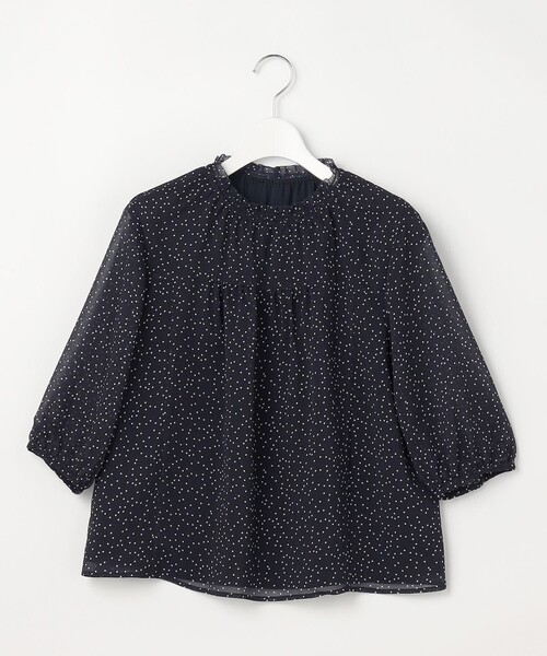 J.PRESS(ジェイプレス)の「シアードットプリント カットソー(Tシャツ/カットソー・レディース・ベージュ系5/ネイビー系5・MEDIUM/LARGE)」の8枚目の写真
