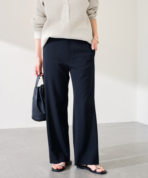 FRAMeWORK（フレームワーク）の「TWポプリンストレートパンツ（スラックス・レディース・ネイビー/グレー・40/38/36）」の2枚目の写真