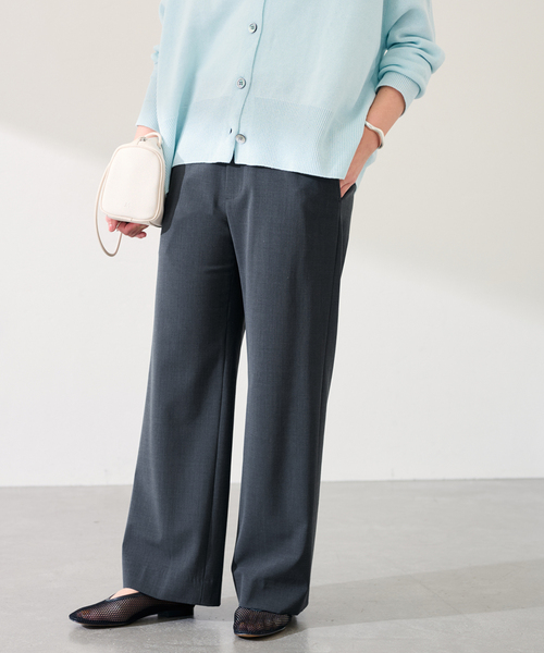 FRAMeWORK（フレームワーク）の「TWポプリンストレートパンツ（スラックス・レディース・ネイビー/グレー・40/38/36）」の6枚目の写真