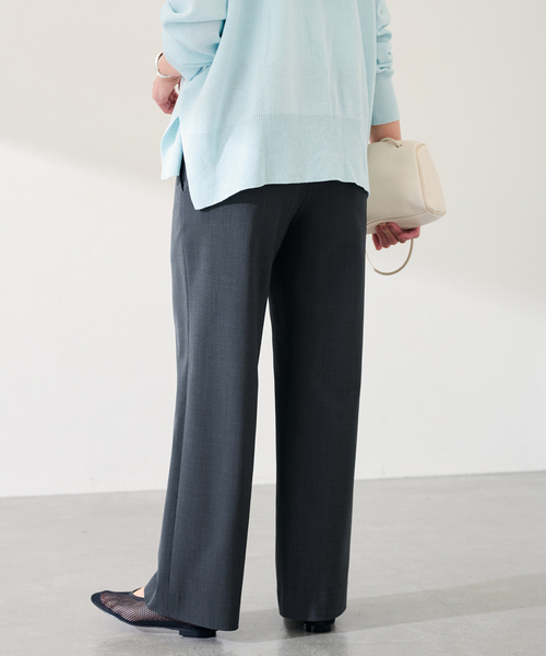 FRAMeWORK（フレームワーク）の「TWポプリンストレートパンツ（スラックス・レディース・ネイビー/グレー・40/38/36）」の7枚目の写真