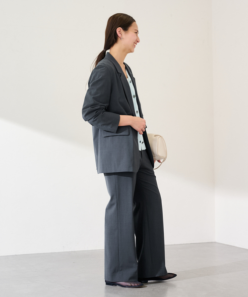 FRAMeWORK（フレームワーク）の「TWポプリンストレートパンツ（スラックス・レディース・ネイビー/グレー・40/38/36）」の11枚目の写真