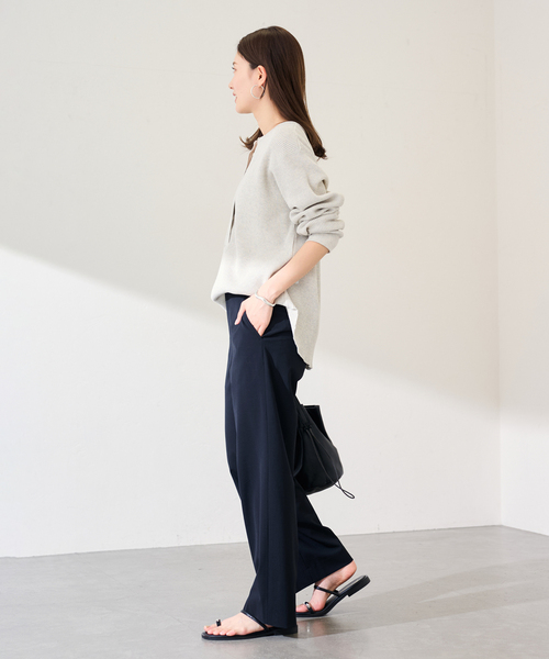 FRAMeWORK（フレームワーク）の「TWポプリンストレートパンツ（スラックス・レディース・ネイビー/グレー・40/38/36）」の13枚目の写真