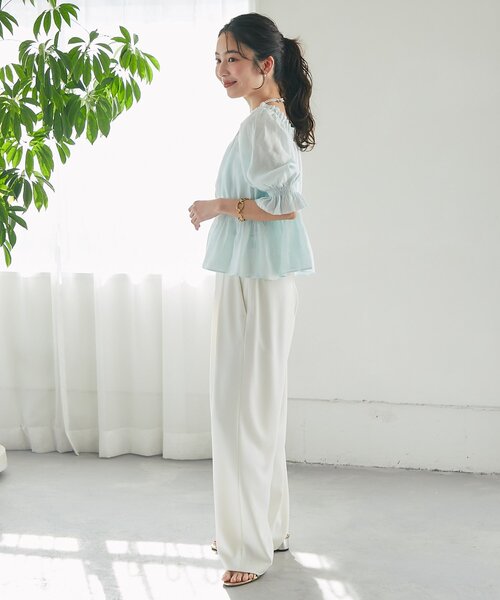 セール】シャーリングギャザーブラウス（シャツ/ブラウス）｜La