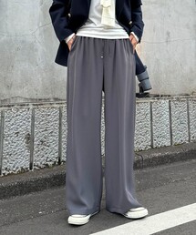 fredy emue | 【4サイズ展開/リピーター続出！】とろみツイルストレートイージーパンツ(その他パンツ)