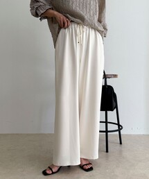 fredy emue | 【4サイズ展開/リピーター続出！】とろみツイルストレートイージーパンツ(その他パンツ)