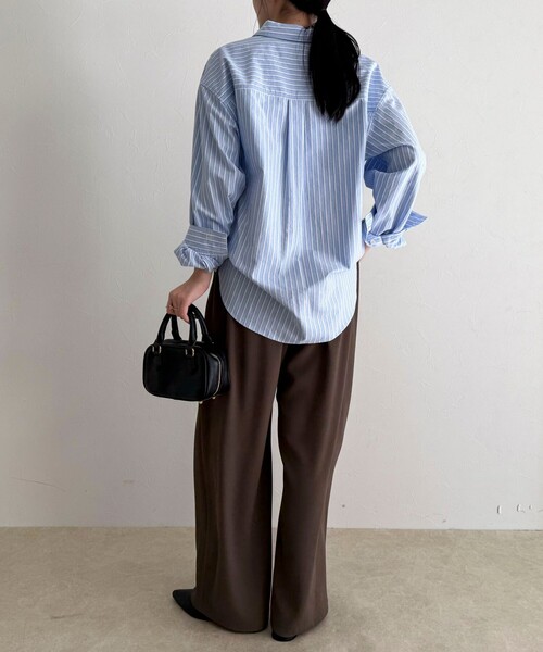 fredy emue(フレディエミュ)の「【4サイズ展開/リピーター続出!】とろみツイルストレートイージーパンツ(その他パンツ・レディース・アイボリー/ブラウン/チャコールグレー/ブラック・36/34/38/39)」の12枚目の写真