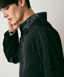 Shiny Stone Glitter Long-Sleeve Shirt / シャイニーストーンラメ長袖シャツ