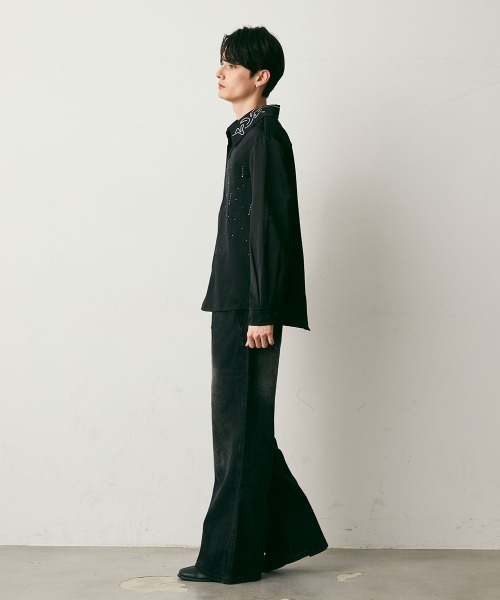 Shoowtime(ショウタイム)の「Shiny Stone Glitter Long-Sleeve Shirt / シャイニーストーンラメ長袖シャツ(シャツ/ブラウス・メンズ・ブラック・MEDIUM/LARGE)」の18枚目の写真