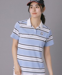 adabat | 【ADABAT NAVY】UVカット ランダムボーダー半袖ポロシャツ(ポロシャツ)