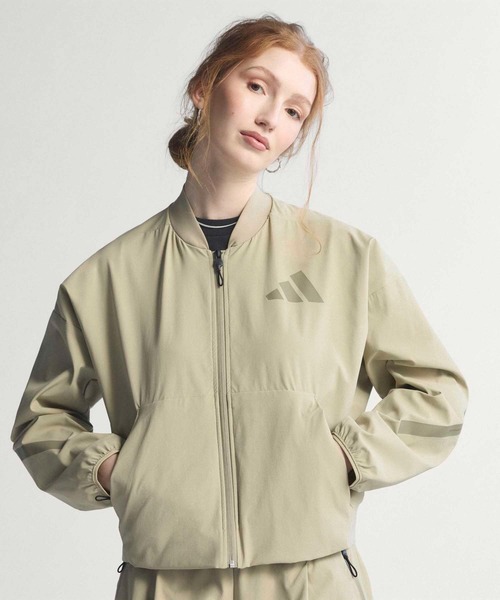 adidas(アディダス)の「アディダス Z.N.E.ウーブン ボンバー / アディダス adidas(MA-1・レディース・ブラック/ベージュ/ブルー・X-LARGE/LARGE/MEDIUM/SMALL/XX-LARGE)」の2枚目の写真