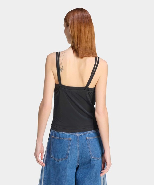 adidas(アディダス)の「adidas/アディダス トレフォイルロゴ ダブルレイヤータンクトップ 2026年春夏(タンクトップ・レディース・ブラック・S/M/L)」の3枚目の写真