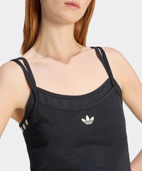 adidas(アディダス)の「adidas/アディダス トレフォイルロゴ ダブルレイヤータンクトップ 2026年春夏(タンクトップ・レディース・ブラック・S/M/L)」の5枚目の写真