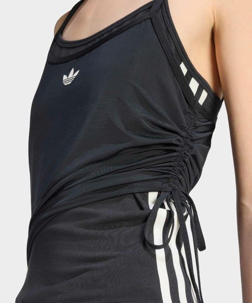 adidas(アディダス)の「adidas/アディダス トレフォイルロゴ ダブルレイヤータンクトップ 2026年春夏(タンクトップ・レディース・ブラック・S/M/L)」の6枚目の写真